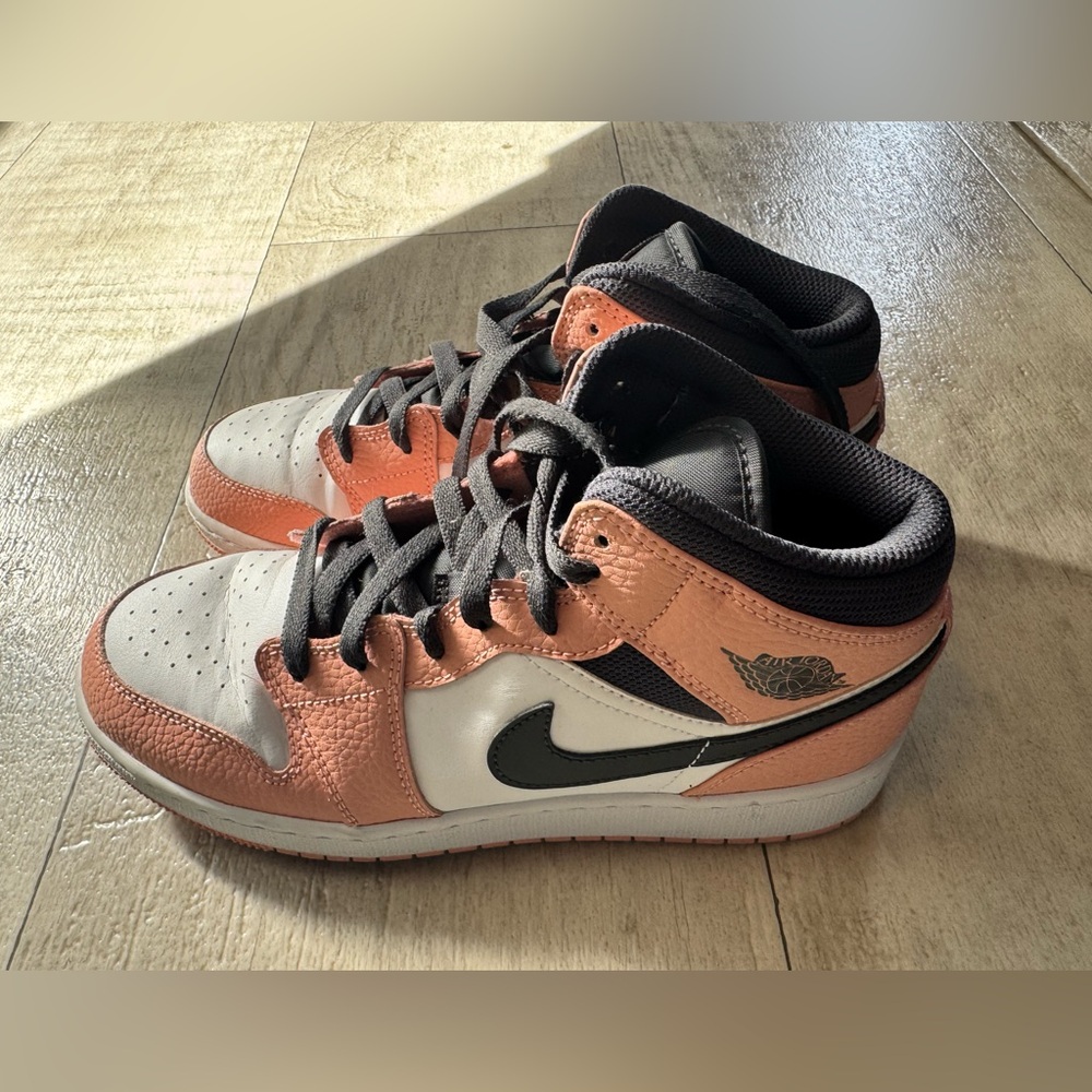 Kids Black, White and Pink Nike Sneakers
